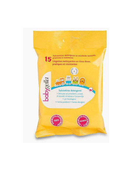 BABYGELLA WIPES SALV DET 15PZ