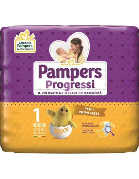 PAMPERS PROGRESSI NEWBORN 28 PEZZI - Clubfarma