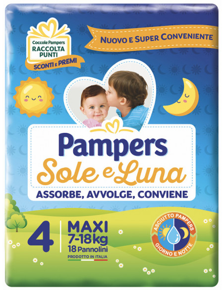 PAMPERS SOLE&LUNA MAXI 18PZ