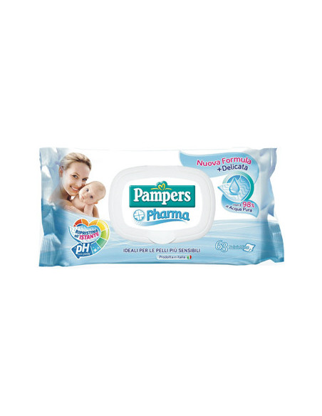 PAMPERS PHARMA SALVIETTINE DETERGENTI 63 PEZZI - Clubfarma