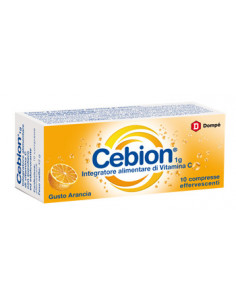 Cebion vitamina C gusto arancia 10 compresse effervescenti