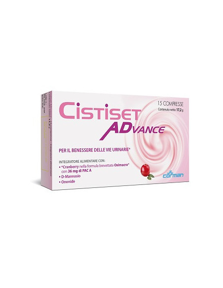 CISTISET ADVANCE INTEGRATORE VIE URINARIE 15 COMPRESSE  - Clubfarma