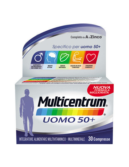 MULTICENTRUM UOMO 50+ VITAMINE 30 COMPRESSE - Clubfarma