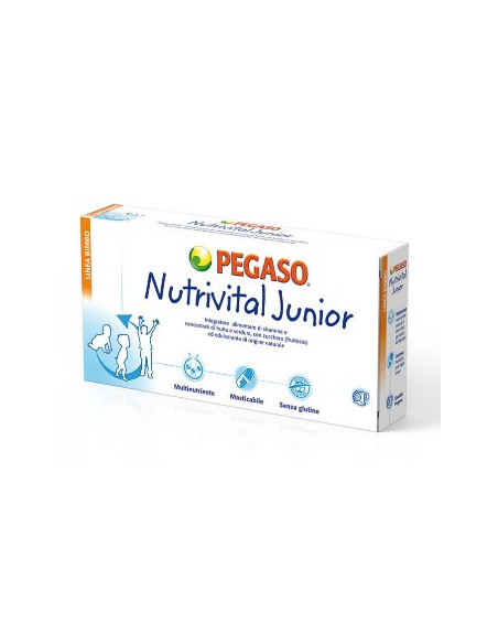 PEGASO NUTRIVITAL JUNIOR FRUTTA E VERDURA 30 COMPRESSE -  Clubfarma