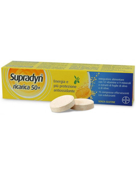 SUPRADYN RICARICA 50+ ADULTI 15 COMPRESSE EFFERVESCENTI - Clubfarma