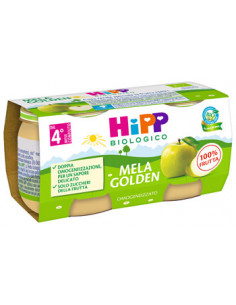 HIPP BIO OMOGENEIZZATO MELA GOLDEN 2VASETTIX80G - Clubfarma