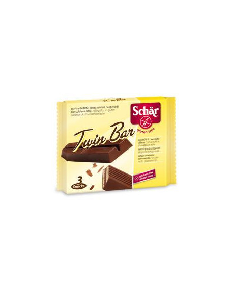 SCHAR TWIN WAFER RICOPERTI DI CIOCCOLATO AL LATTE 3BARRETTE - Clubfarma