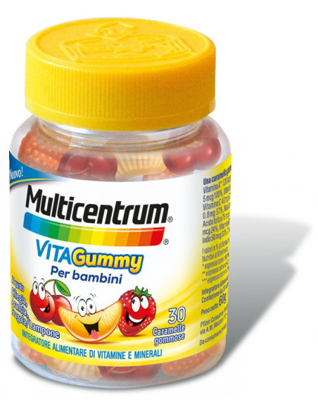 Multicentrum Vitagummy integratore vitamine e minerali bambini 3+ 30 caramelle gommose