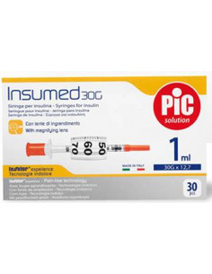 PIC - INSUMED SIRINGHE STERILI DA1ML G30X12,7MM 30PEZZI - Clubfarma