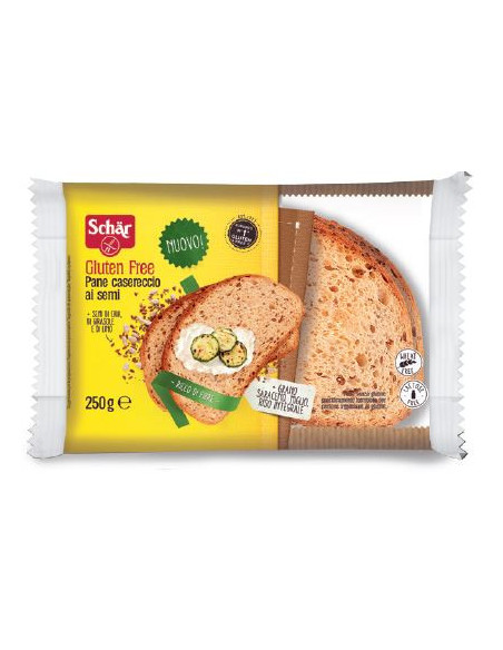 SCHAR PANE CASERECCIO AI SEMI SENZA GLUTINE 250G - Clubfarma