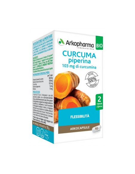 ARKOCAPSULE CURCUMA PIPERINA FLESSIBILITA' 40 CAPSULE - Clubfarma