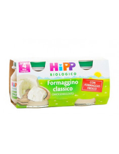 HIPP BIO OMOGENEZIZZATO FORMAGGINO CLASSICO 2VASETTIX80G - Clubfarma