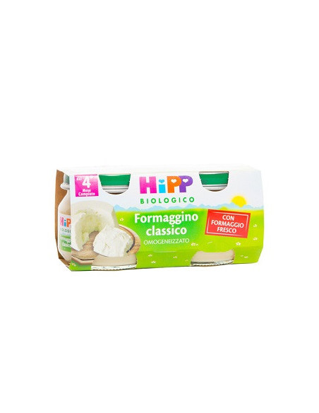 HIPP BIO OMOGENEZIZZATO FORMAGGINO CLASSICO 2VASETTIX80G - Clubfarma