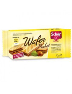 SCHAR WAFER POCKET NOCCIOLA SENZA GLUTINE 50G - Clubfarma