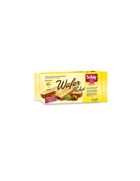 SCHAR WAFER POCKET NOCCIOLA SENZA GLUTINE 50G - Clubfarma