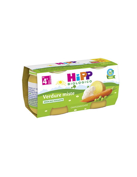 HIPP BIO OMOGENEIZZATO VERDURE MISTE 2VASETTIX80G - Clubfarma