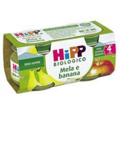 HIPP BIO OMOGENEIZZATO MELA E BANANA 2VASETTIX80G - Clubfarma