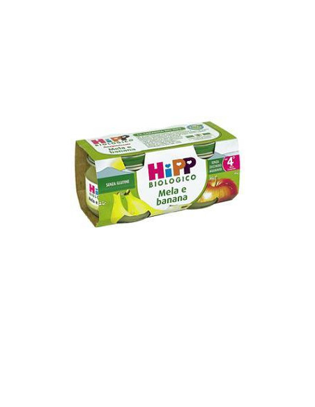 HIPP BIO OMOGENEIZZATO MELA E BANANA 2VASETTIX80G - Clubfarma