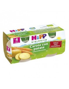 HIPP BIO OMOGENEIZZATO CAROTE CON PATATE 2VASETTIX80G - Clubfarma