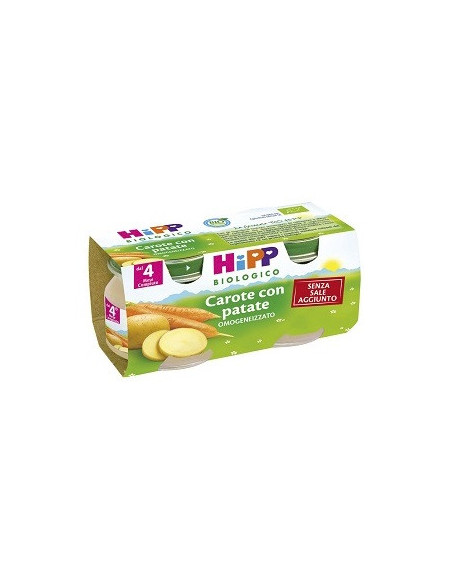 HIPP BIO OMOGENEIZZATO CAROTE CON PATATE 2VASETTIX80G - Clubfarma