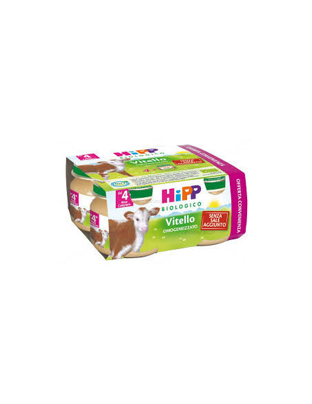 HIPP BIO OMOGENEIZZATO VITELLO 4VASETTIX80G - Clubfarma