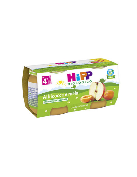 HIPP BIO OMOGENEIZZATO ALBICOCCA E MELA 2VASETTIX80G - Clubfarma