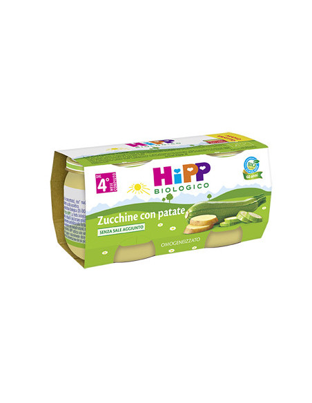 HIPP BIO OMOGENEIZZATO ZUCCHINE CON PATATE 2VASETTIX80G - Clubfarma