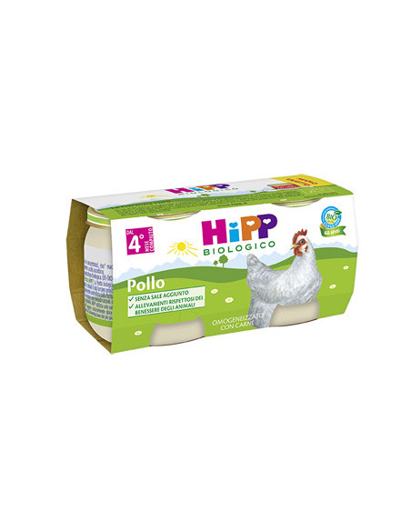 HIPP BIO OMOGENEIZZATO POLLO 2VASETTIX80G - Clubfarma