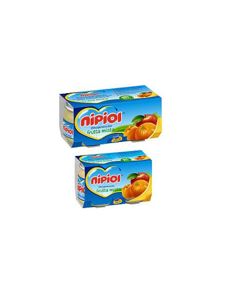 NIPIOL OMOGENEIZZATO FRUTTA MISTA 2VASETTIX80G - Clubfarma