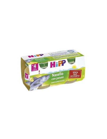 HIPP BIO OMOGENEIZZATO NASELLO PATATE 2VASETTIX80G - Clubfarma