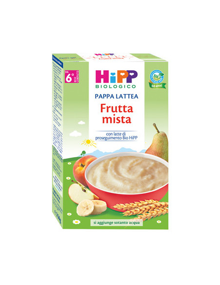 HIPP BIO PAP LATTEA FRUTTA MISTA 250G - Clubfarma