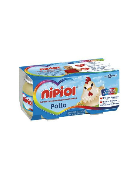 NIPIOL OMOGENEIZZATO POLLO 80GX2VASETTI - Clubfarma