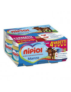 NIPIOL OMOGENEIZZATO MANZO 4VASETTIX80G - Clubfarma