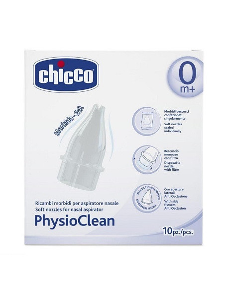 CHICCO PHYSIOCLEAN RICAMBI ASPIRATORE NASALE 10PEZZI - Clubfarma