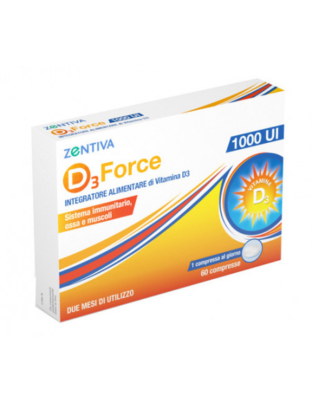 D3 FORCE ZENTIVA 1000UI 60CPR