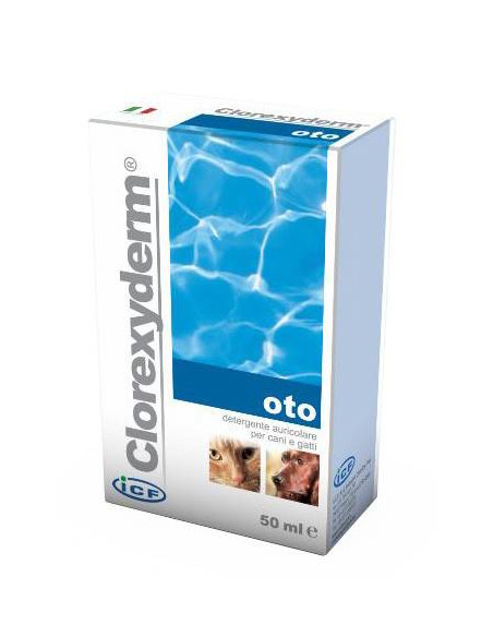 CLOREXYDERM OTO DETERGENTE AURICOLARE PER CANI E GATTI 50ML - Clubfarma