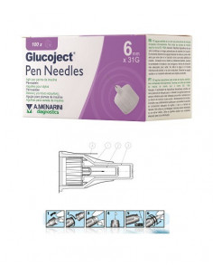 GLUCOJECT PEN NEEDLES 6MM G31