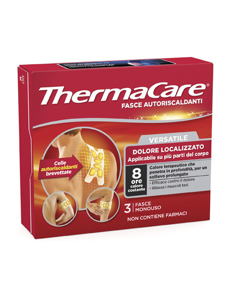 THERMACARE VERSATILE FASCE AUTORISCALDANTI DOLORI MUSCOLARI 3 PEZZI - Clubfarma