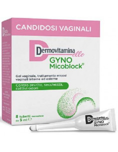 Dermovitamina Elle Gynomicoblock monodose  per micosi vaginali  8 tubetti da 5 ml