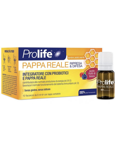 PROLIFE PAPPA REALE PROBIOTICI 10 FLACONCINI 8ML - Clubfarma