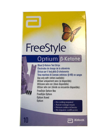 ABBOTT DIABETES - FREESTYLE OPTIUM BETA-KETONE 10STRISCE - Clubfarma