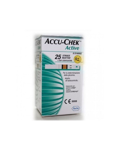 ROCHE - ACCU-CHEK ACTIVE STRIPS 25STRISCE REATTIVE - Clubfarma