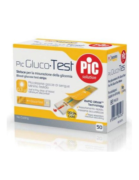 PIKDARE - PIC STRISCE GLUCOTEST 50 STRISCE - Clubfarma