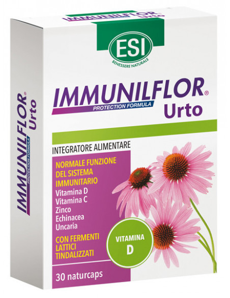 Esi Immunilflor Urto con vitamina D per il funzionamento del sistema immunitario 30 capsule