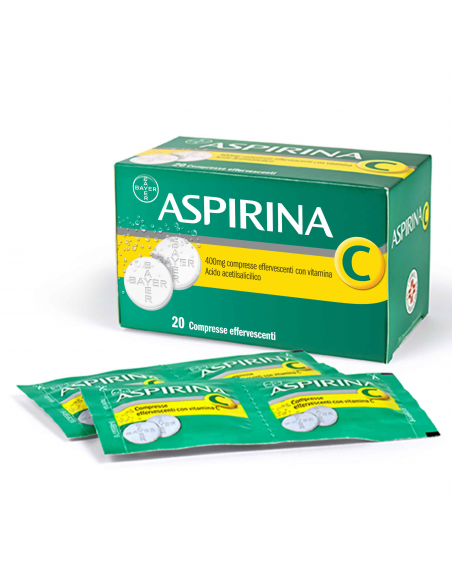 ASPIRINA C 20 COMPRESSE EFFERVESCENTI 400MG + 240MG - Clubfarma