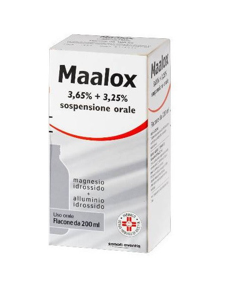 MAALOX*OS SOSP 200ML3,65 piu 3,25%