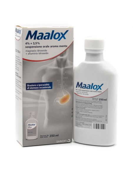 MAALOX*OS SOSP 250ML 4 piu 3,5% ME