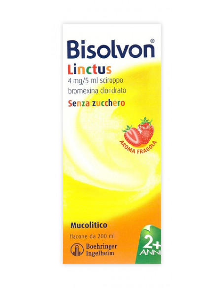 BISOLVON SCIROPPO FRAGOLA 200ML - Clubfarma