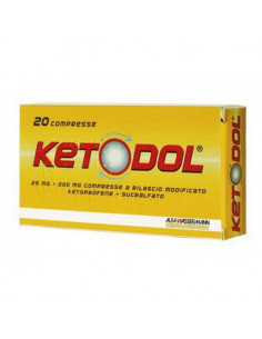 KETODOL 20 COMPRESSE 25MG + 200MG - Clubfarma