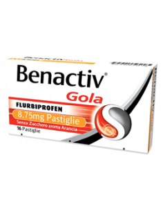 BENACTIV GOLA 16 PASTIGLIE ARANCIA SZ - Clubfarma